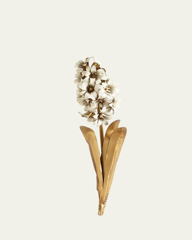 Original GIlded Hyacinth Study on Linen